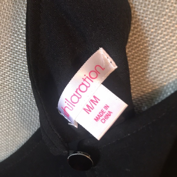 Xhilaration High Neck Black Polka Dot Dress - Picture 8 of 8